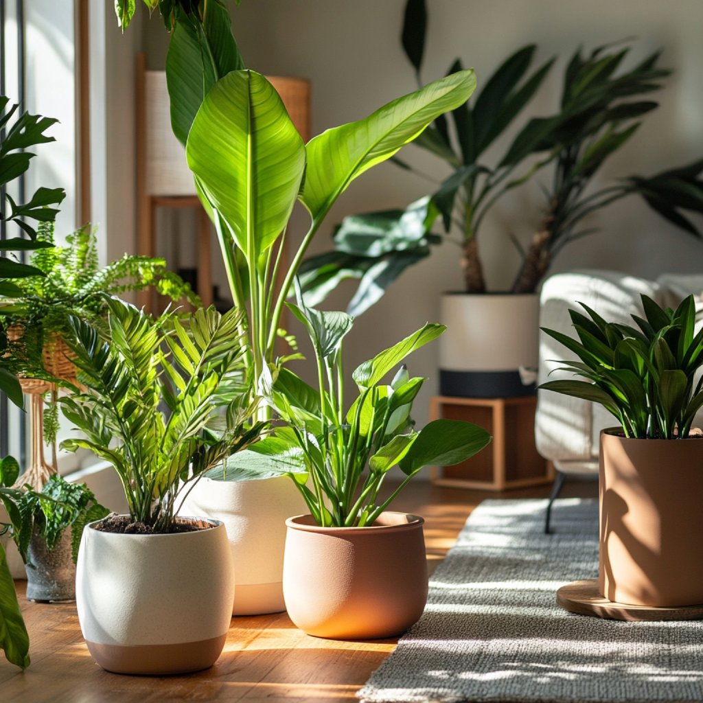 living-room-with-variety-indoor-plants-stylish-pots